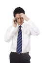 A young Business man on the phone Royalty Free Stock Photo