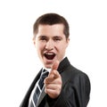 Young business man pointing at you Royalty Free Stock Photo