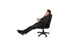 Young business man relaxing on a chair Royalty Free Stock Photo