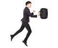 young business man running with briefcase Royalty Free Stock Photo