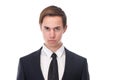 Young business man with serious expression on his face Royalty Free Stock Photo