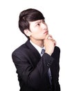 Young business man thinking Royalty Free Stock Photo