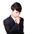 Young business man thinking Royalty Free Stock Photo
