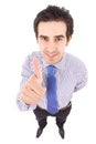 Young business man thumbs-up Royalty Free Stock Photo