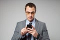 Young business man using a mobile phone Royalty Free Stock Photo
