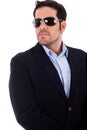 Young business man wearing sunglasses Royalty Free Stock Photo