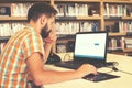 young business man working on his laptop. Royalty Free Stock Photo