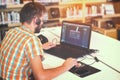 young business man working on his laptop. Royalty Free Stock Photo