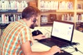 young business man working on his laptop. Royalty Free Stock Photo