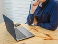 Young business man working with the labtop at the office. Business working Concept