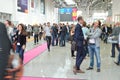 Young business people on german trade show