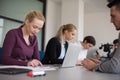 Young business people group on team meeting at modern office Royalty Free Stock Photo