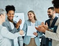 young business people meeting office handshake hand shake shaking hands teamwork group contract agreement black happy Royalty Free Stock Photo