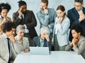young business people meeting office teamwork problem stress worried group diversity corporate senior mature colleague Royalty Free Stock Photo