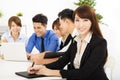 Young business people working together at meeting Royalty Free Stock Photo