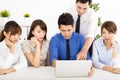 Young business people working together at meeting Royalty Free Stock Photo