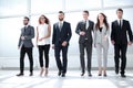 Young business team confidently stepping forward Royalty Free Stock Photo