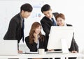 Young business team discuss in office Royalty Free Stock Photo
