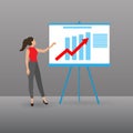 Young business woman doing a presentation Royalty Free Stock Photo