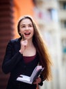 Young business woman got an idea Royalty Free Stock Photo