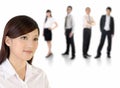 Young business woman and her team Royalty Free Stock Photo