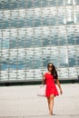 Young business woman outdoors on a summer day Royalty Free Stock Photo