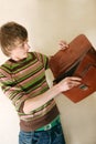 Young businessman with briefcase