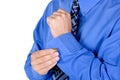 Young businessman, cuff link Royalty Free Stock Photo