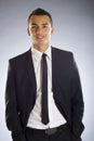 Young businessman in dark suit