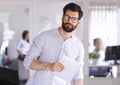 Young businessman with digital tablet Royalty Free Stock Photo