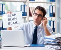 Young businessman in effective communication concept Royalty Free Stock Photo