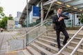 Young businessman exploring the city of Bangkok, Thailand