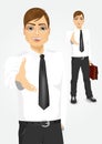 Young businessman giving a hand for handshake Royalty Free Stock Photo