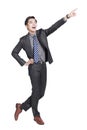 Young businessman hands pointing and smiling Royalty Free Stock Photo