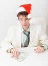 Young businessman has received new year s premium Royalty Free Stock Photo