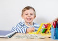 Young businessman holds money in his hands, american hundred dollars cash. American one hundred dollars in cash Royalty Free Stock Photo