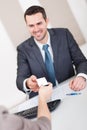 Young businessman at the interview Royalty Free Stock Photo