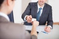 Young businessman at the interview Royalty Free Stock Photo