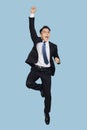 Young  businessman jumping in air Royalty Free Stock Photo