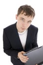 The young businessman with the laptop Royalty Free Stock Photo