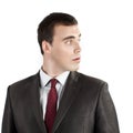 Young businessman looking sideways Royalty Free Stock Photo