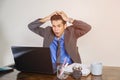 Young businessman in the office Royalty Free Stock Photo