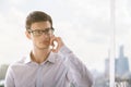 Young businessman on phone Royalty Free Stock Photo