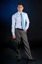 Young businessman with a portfolio Royalty Free Stock Photo