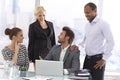 Young businessman presenting at a meeting Royalty Free Stock Photo