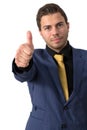 A Young businessman showing thumb up Royalty Free Stock Photo