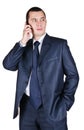 Young businessman speaking by phone Royalty Free Stock Photo