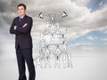 Young businessman standing crossarmed Royalty Free Stock Photo