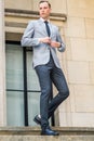 Young Businessman Street Fashion in New York City Royalty Free Stock Photo