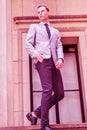 Young Businessman Street Fashion in New York City Royalty Free Stock Photo